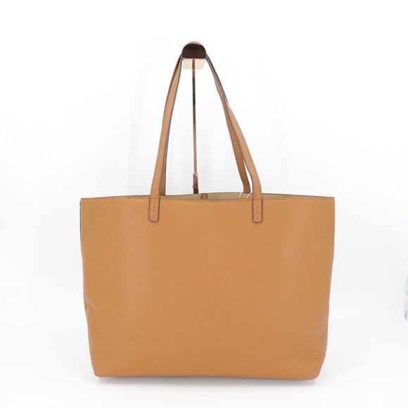 Tory Burch McGraw Leather Tote Bag Tiramisu Brown - Picture 3 of 14